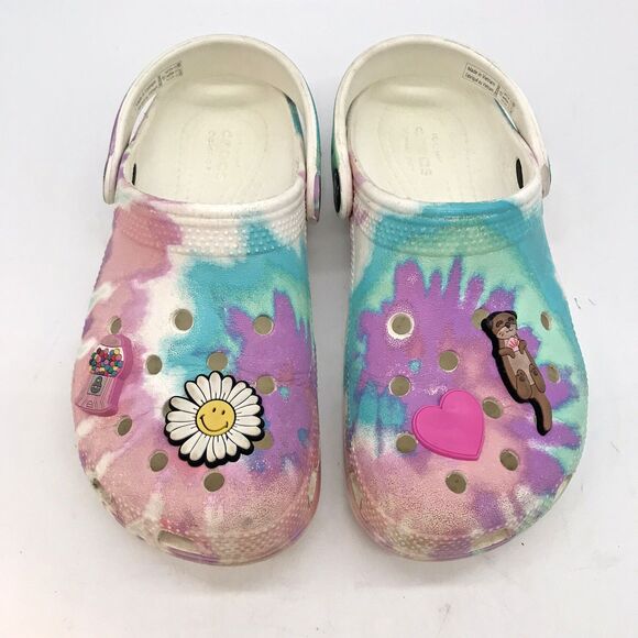 Crocs Iconic Comfort Clogs Unisex Childs C 13 Pastel Waterproof Sandals Jibbitz - Picture 5 of 11